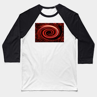 Red spiral Baseball T-Shirt